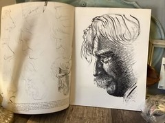 VINTAGE HEADS FROM LIFE BOOK CHARCOAL CRAYON PENCIL Prints For Framing W. Foster