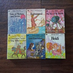 Lot Of 6 Moby Books Illustrated Classics each book 5.25″h x 4″w x 1.5″d Vintage