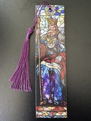 Paper Bookmark with Tassel 1.6 X 5.9 in. Stained Glass Tarot | King Of Wands