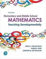 Elementary and Middle School Mathematics: – Paperback, by Van de Walle – Good