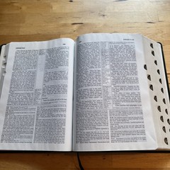 1985 NIV Study Bible Forest Green Bonded Leather Indexed Zondervan Red Letter