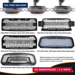 Boigoo Front Grill Lights Compatible with Ford F-150 Raptor Style & Dodge Ram 15