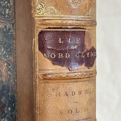Antique Decorative Fine Leather book, Life Colin Campbell Lord Clyde by Shadwell