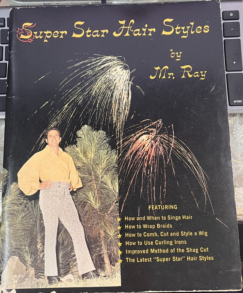 Super Star Hair Styles by Mr. Ray 1970s Paperback Book Pics & How To 56 Pages