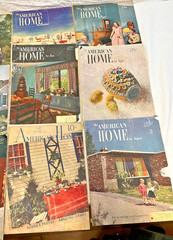 THE AMERICAN HOME Magazine Lot 12 40s-60s vtg house plans design ads cover art