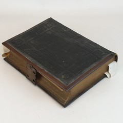Holy Bible 1861 Antique George E Eyre London Large 9″ x 12″ 3″ Thick Metal Edge