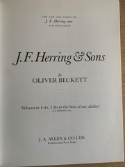 J. F. Herring and Sons. Oliver Beckett. Pub. J A Allen 1981. Hardback with DJ.