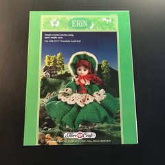 ERIN Crochet Pattern Fibre-Craft 1991 Doll Clothes FCM241