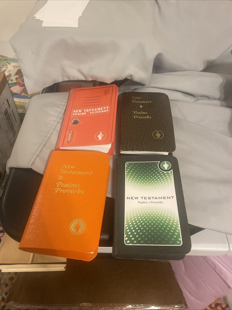 Gideon Bibles 4 pocket size Brown Orange ALL AKJ