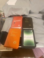 Gideon Bibles 4 pocket size Brown Orange ALL AKJ