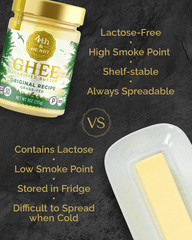 California Garlic Grass-Fed Ghee, Clarified Butter, Keto, Pasture Raised, Non-Gm