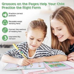 Magic Ink Reusable Handwriting Copybooks – 4-in-1 for Kids Skill Development