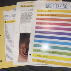 Lot of 15 1992 Great American Home Baking Recipe Pages 3-Hole Cards