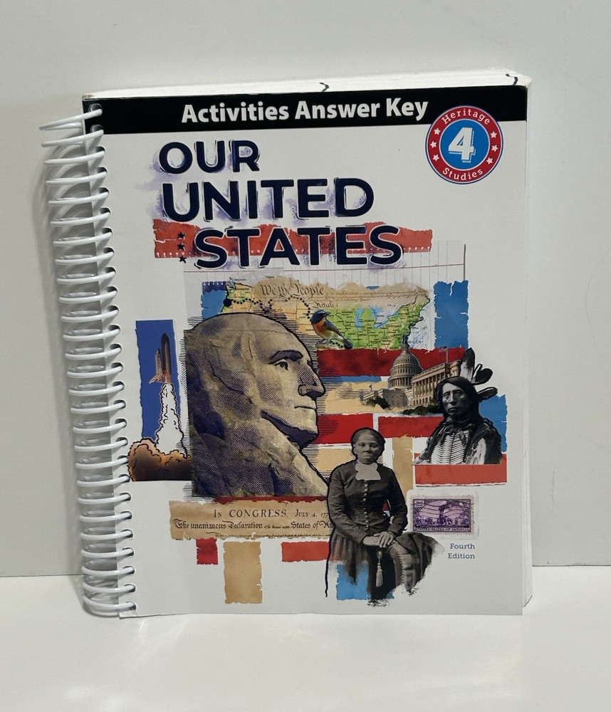 BJU Press Heritage Studies 4 Our United States Activities Answer Key 4th edition