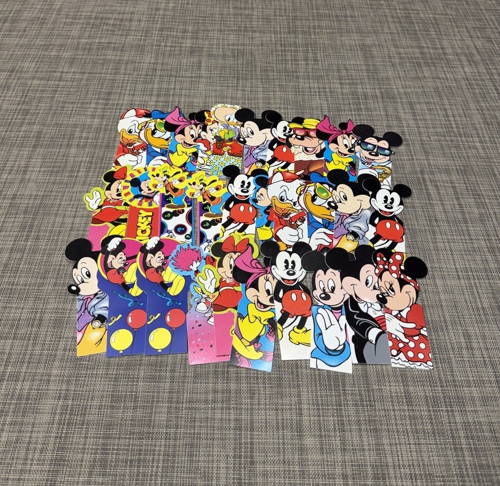 Vintage 1990s Disney Mickey Mouse Minnie Mouse Lot of 30 Bookmarks, Classroom