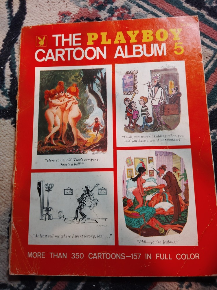 VTG Playboy Cartoon Album 5 1972 Hugh Hefner First Edition Adult Content Book