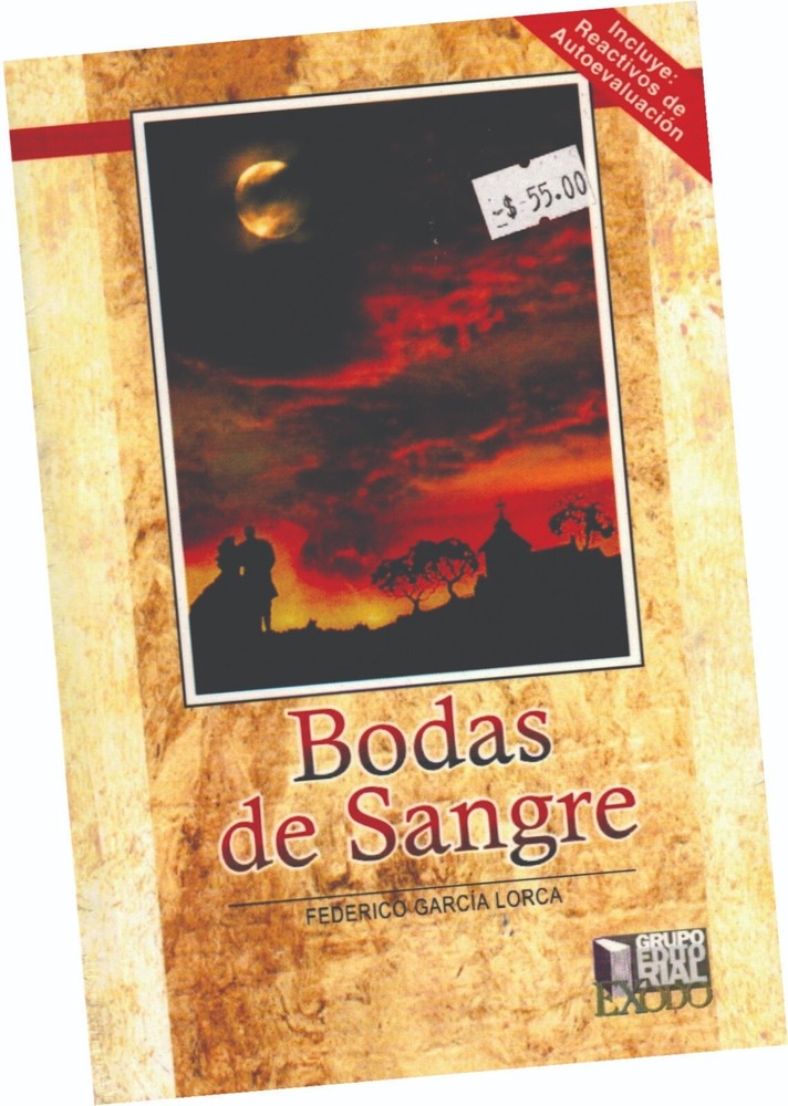 LIBRO “BODAS DE SANGRE”, DE FEDERICO GARCÍA LORCA, ED. ÉXODO, EN ESPAÑOL
