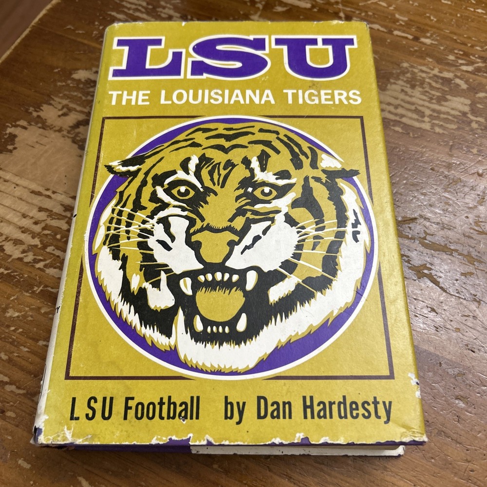 LSU The Louisiana Tigers Football 1975 book by Dan Hardesty HC/DJ
