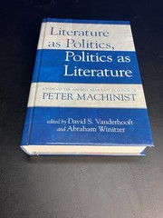 Literature As Politics, Politics As Literature by Abraham Winitzer (2013,…