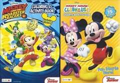Lot of 2 – 224 Page Disney Mickey Coloring Books Stickers Children’s Boys Kids