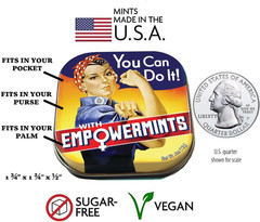 Rosie the Riveter Women’s EmpowerMints Breath Mints, 1 Tin, Net Wt .4oz (12g)