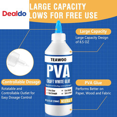 Book Repair & Binding Glue Kit – 8.5 Oz + 2×1.35 Oz Acid-Free PVA Adhesive – Neu
