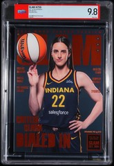 PSA 9.8 CAITLIN CLARK “DIALED IN” ORANGE METAL EDITION SLAM MAGAZINE 142/673