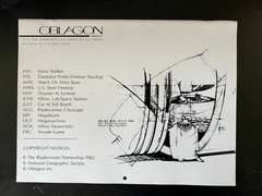 1989 SYD MEAD of BLADE RUNNER Artist CALENDAR Rare Astrofuturist OBLAGON