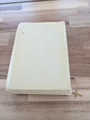Holy Bible Red Letter Edition Zip Around White Leather