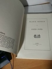 Slave Songs of the United States-1965-pbk-Oak Publications FT2040-Irving Schlein
