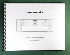 Marantz Cinema 50 Instruction Manual: 328 Pages & Protective Covers!