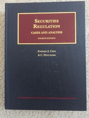 Securities Regulation Cases and Analysis (Stephen Choi)