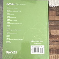 enVision Geometry Savvas Learning Co Hardcover High School Math Textbook