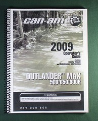 2009 Can-Am Outlander Max 800R Owner’s Manual: 164 Pages & Protective Covers!