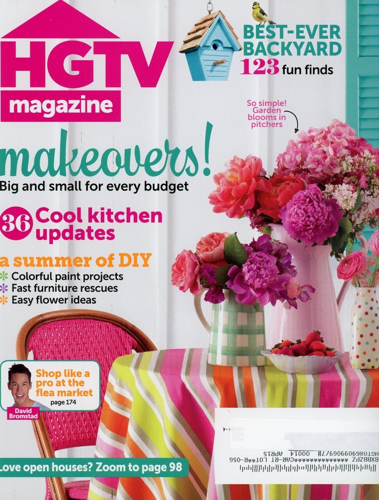 HGTV Magazine, July – August 2013 / Kitchen Updates, DIY, Flowers / 174 Pages