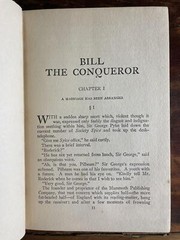 P G Wodehouse / Bill The Conqueror 1924 1st American