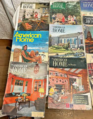 THE AMERICAN HOME Magazine Lot 12 40s-60s vtg house plans design ads cover art