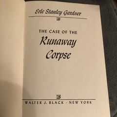 1954 Runaway Corpse by Gardner (Perry Mason series) HB w/DJ Black 190 pages