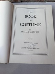 The Book of Costume Millia Davenport 0517037165 Vintage Hardcover 1976