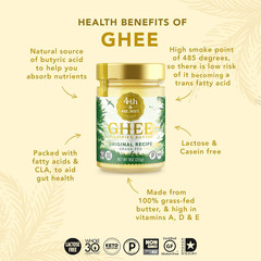 California Garlic Grass-Fed Ghee, Clarified Butter, Keto, Pasture Raised, Non-Gm