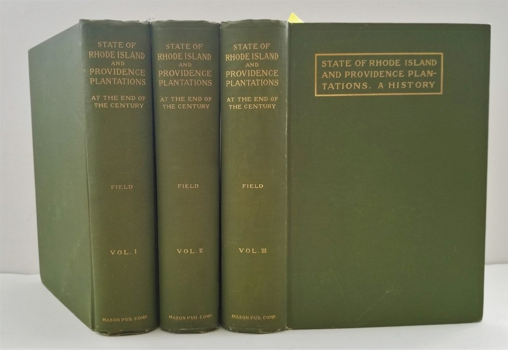 1902 antique RHODE ISLAND and PROVIDENCE PLANTATIONS HISTORY 3vol mason indians