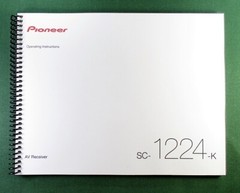 Pioneer SC-1224 k Instruction Manual: Full Color 123 Pages & Protective Covers