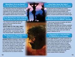 English & Spanish Gospel Tracts, 40 PK in 4 Covers, 20 Pages Each, Best Seller!