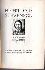 ROBERT LOUIS STEVENSON THE MAN & HIS WORK Extra Number Bookman 1913 vgc