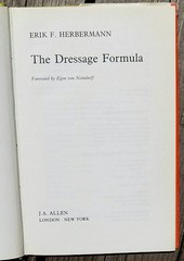 The Dressage Formula, Herbermann. VG / 1984 J.A. Allen, London. HC w Dust Jacket