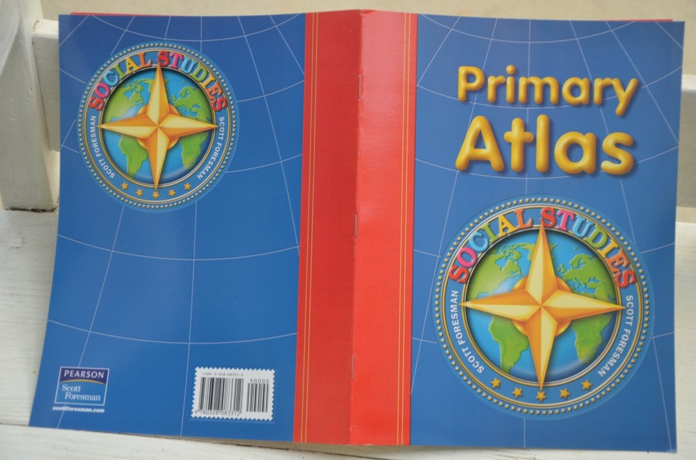 Primary Atlas Scott Foresman Social Studies Grades 1-3, 16 pages, homeschooling