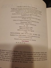 House of Leaves Mark Z. Danielewski Color Edition 2006 Printing UNREAD