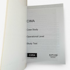 CIMA Operational Level Official Case Study Text Kaplan Publishing 2016