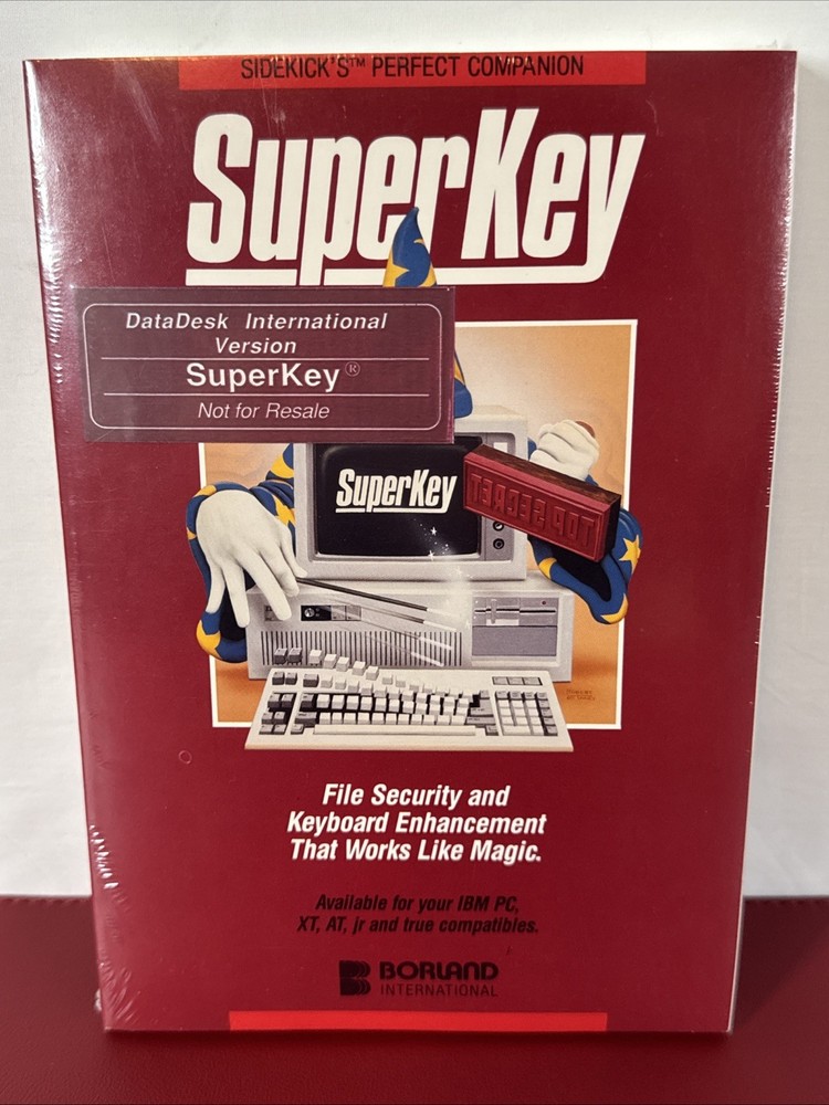 new sealed, SuperKey User Manual & 5.25″ Floppy Disk by Borland Super Key
