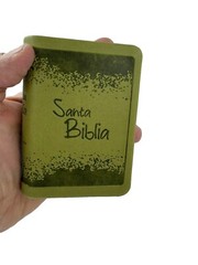 Mini Biblia tamano bolsillo Reina Valera 1960 Piel Imitación Verde